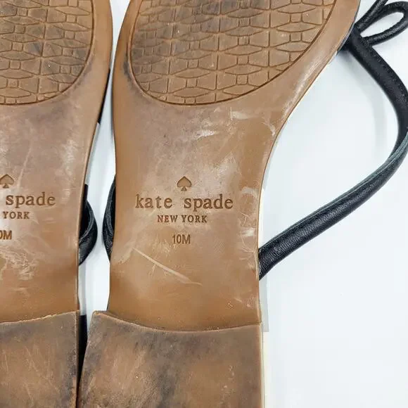 Kate Spade New York Mistic Bow Black & White Checkered Sandals Women's Size 10 - Picture 10 of 10